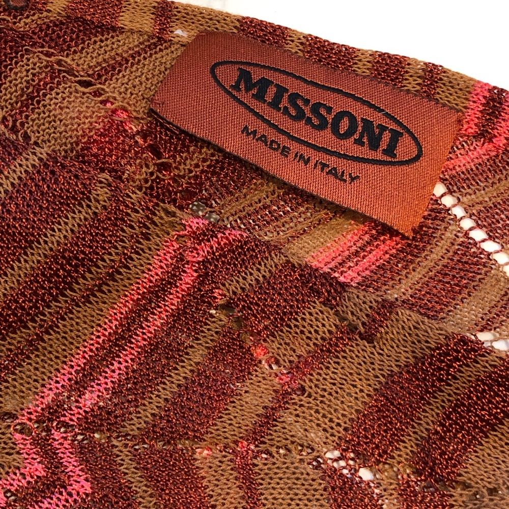 Missoni long, crochet, silk-blend scarf.